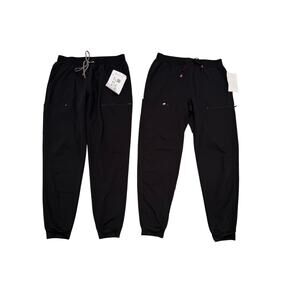 Lot of 2 NWT Fabletics All-Shift Scrub Joggers Womens Large/T Black